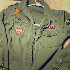 Green jean kids jacket